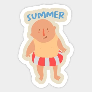 Summer Sunburn Sticker